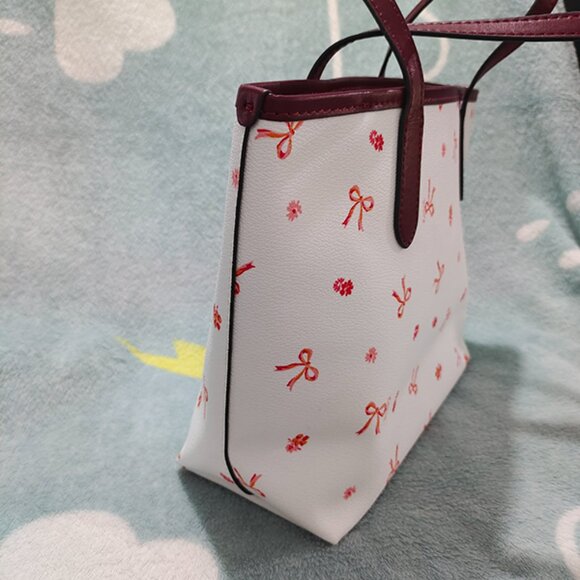 Coach Mini City Tote With Bow Tie Print - Picture 5 of 10